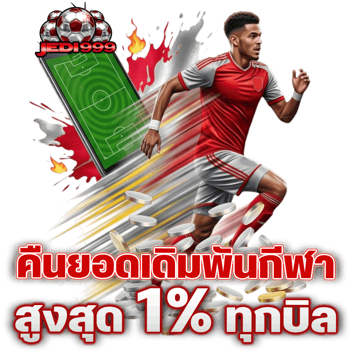 Jedi999 คืนยอดเดิมพันกีฬา สูงสุด 1% ทุกบิล