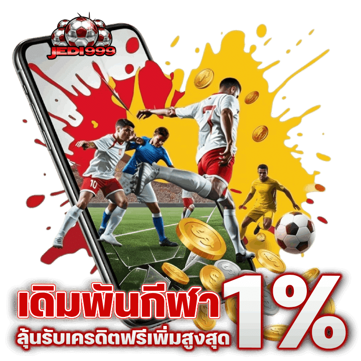 เดิมพันกีฬา Jedi999 ลุ้นรับเครดิตฟรีเพิ่มสูงสุด 1%