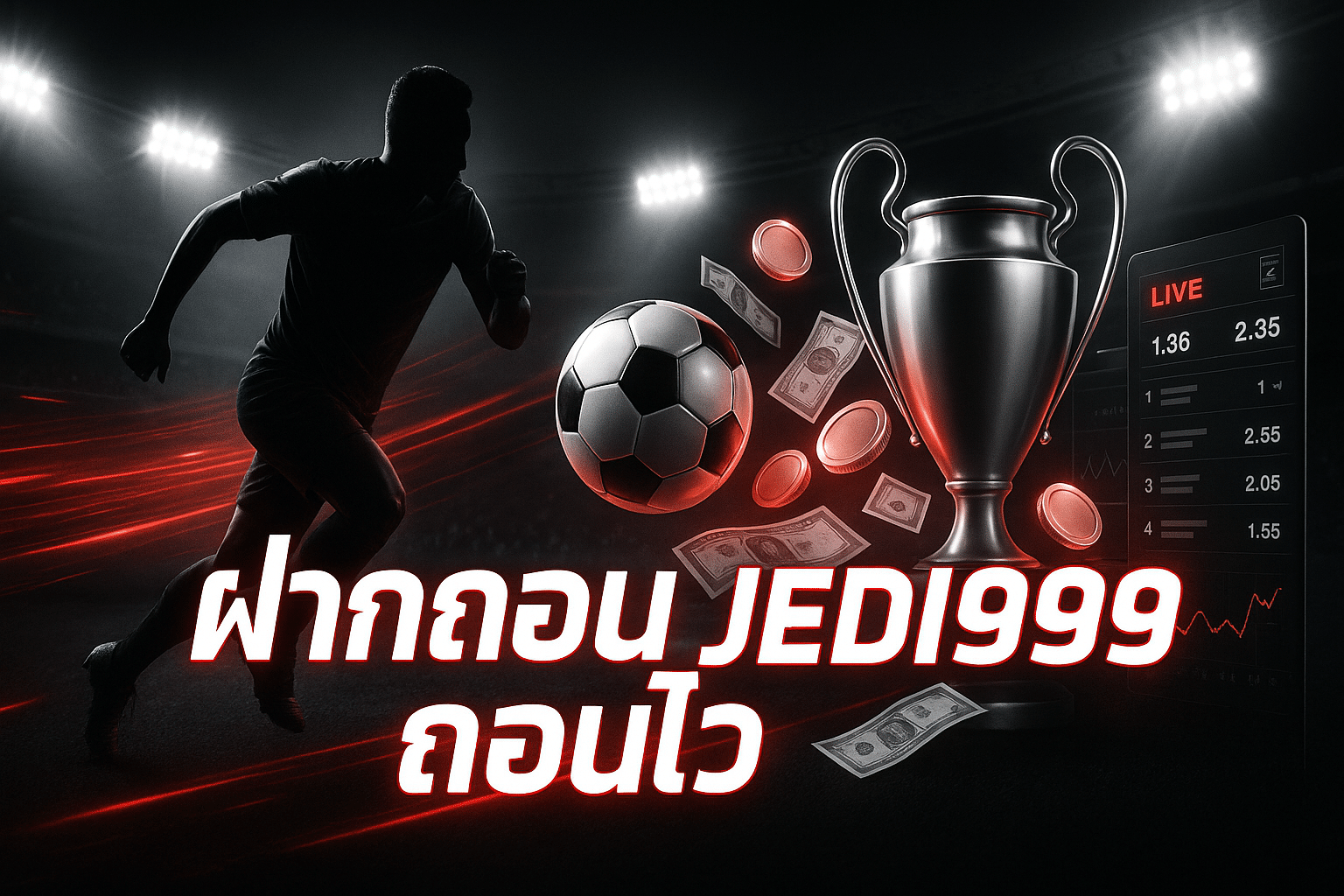 ฝากถอน jedi999 ถอนไว